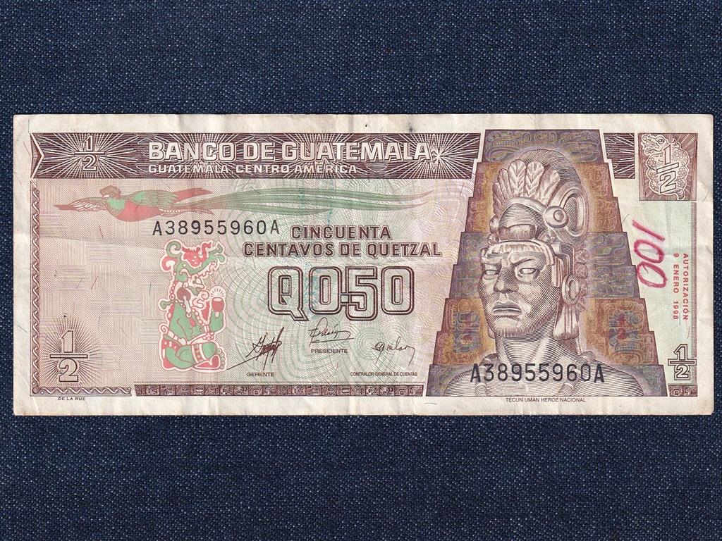 Guatemala 0.5 Quetzal bankjegy