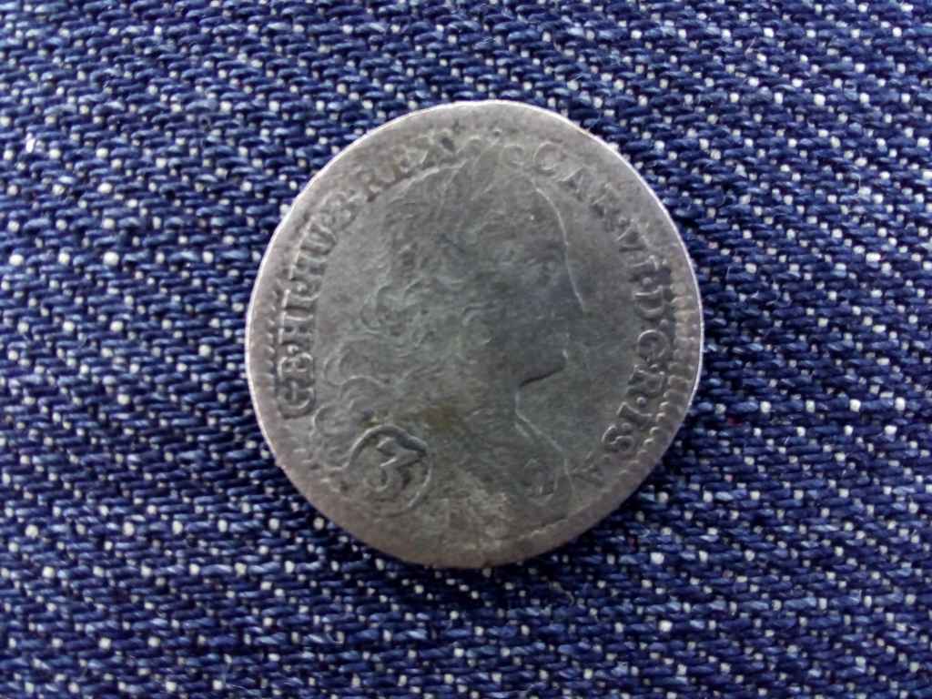 Német-Római Birodalom Breslau Karl VI. császár (1711-1740) ezüst 3 krajcár