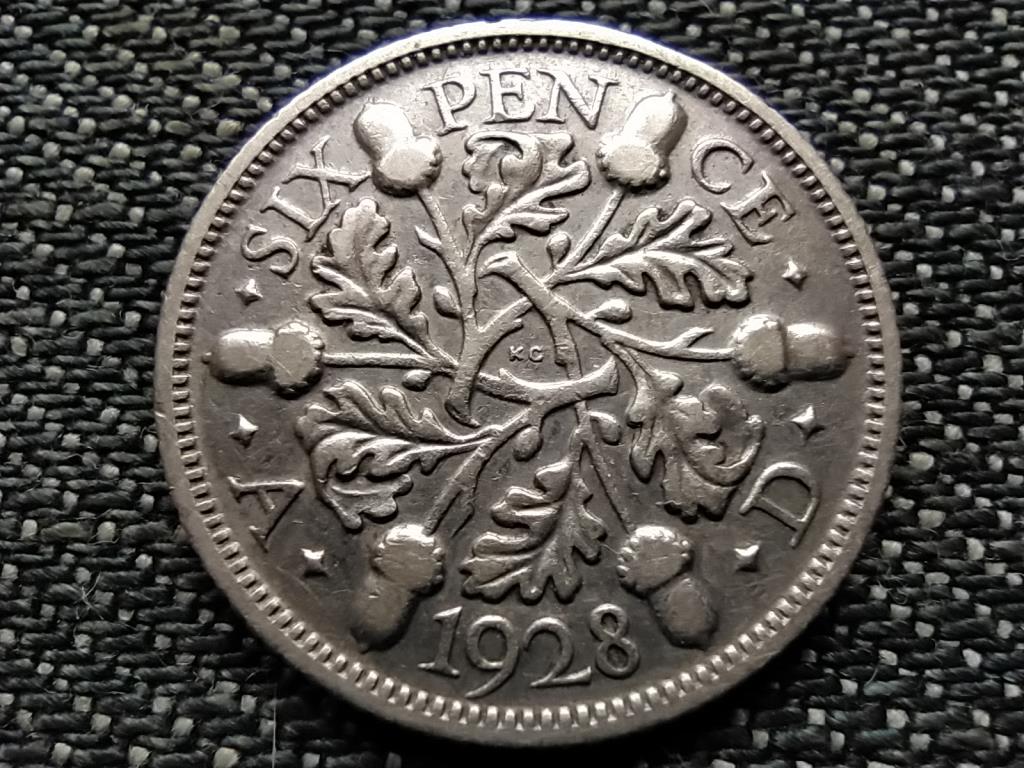 Anglia V. György .500 ezüst 6 Pence