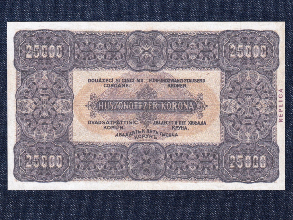 Kisméretű Korona államjegyek 25000 Korona bankjegy