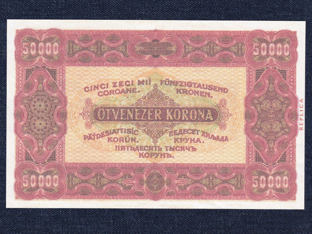 Kisméretű Korona államjegyek 50000 Korona bankjegy