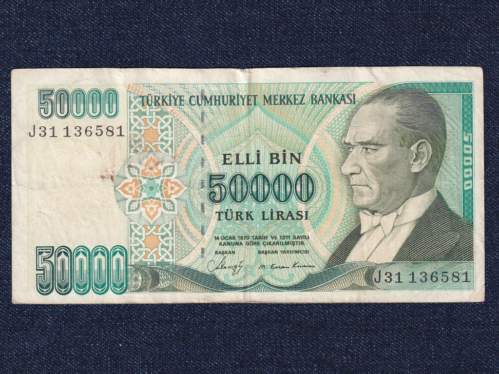 Törökország 50000 Líra bankjegy