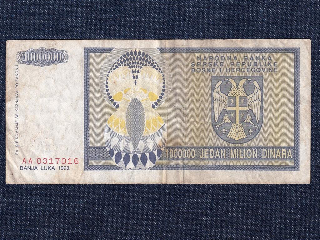 Bosznia-Hercegovina Köztársaság (1992-0) 1 millió Dínár bankjegy