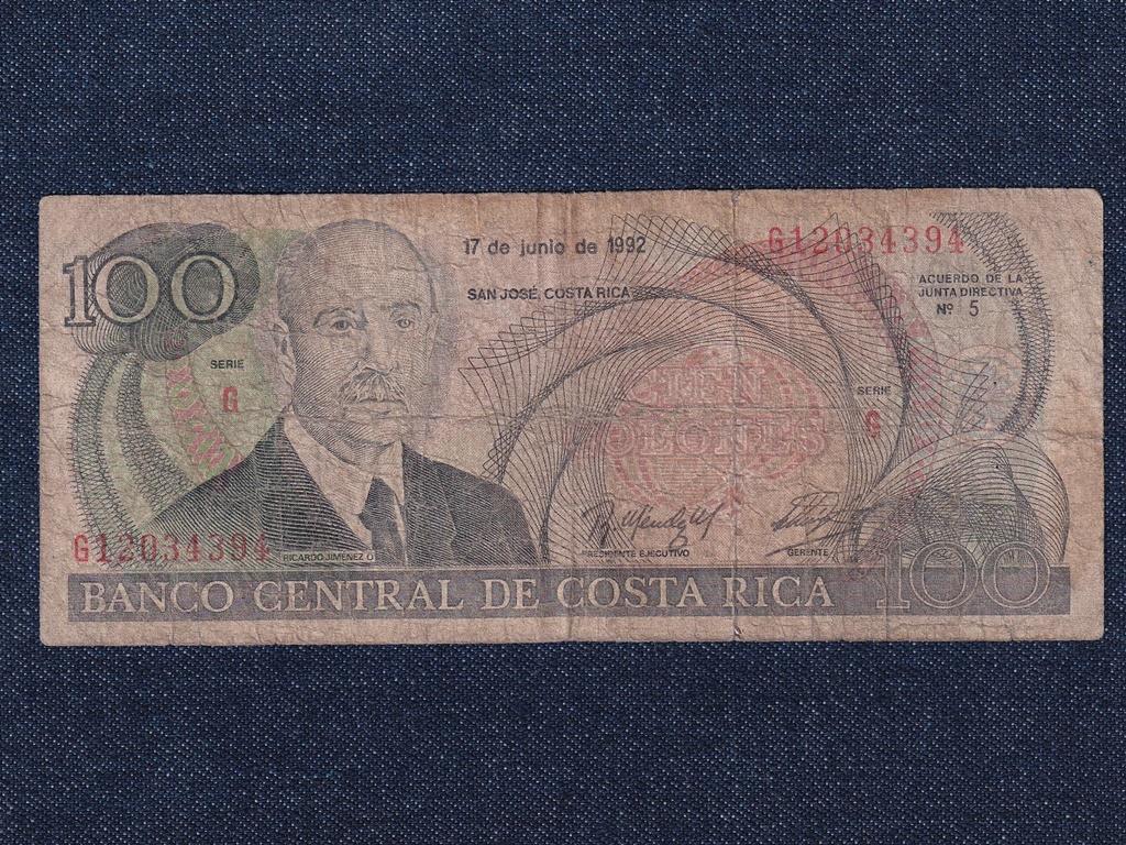 Costa Rica Második Köztársaság (1948-0) 100 Colón bankjegy