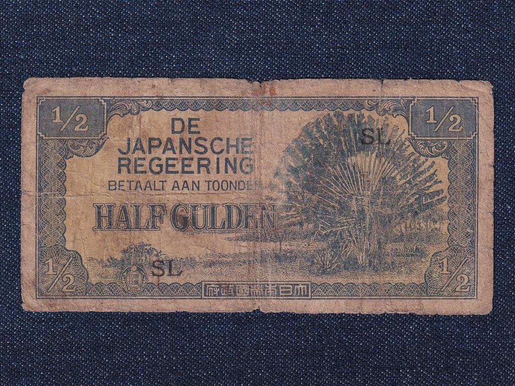 Holland Kelet India Japán megszállás 1/2 gulden bankjegy