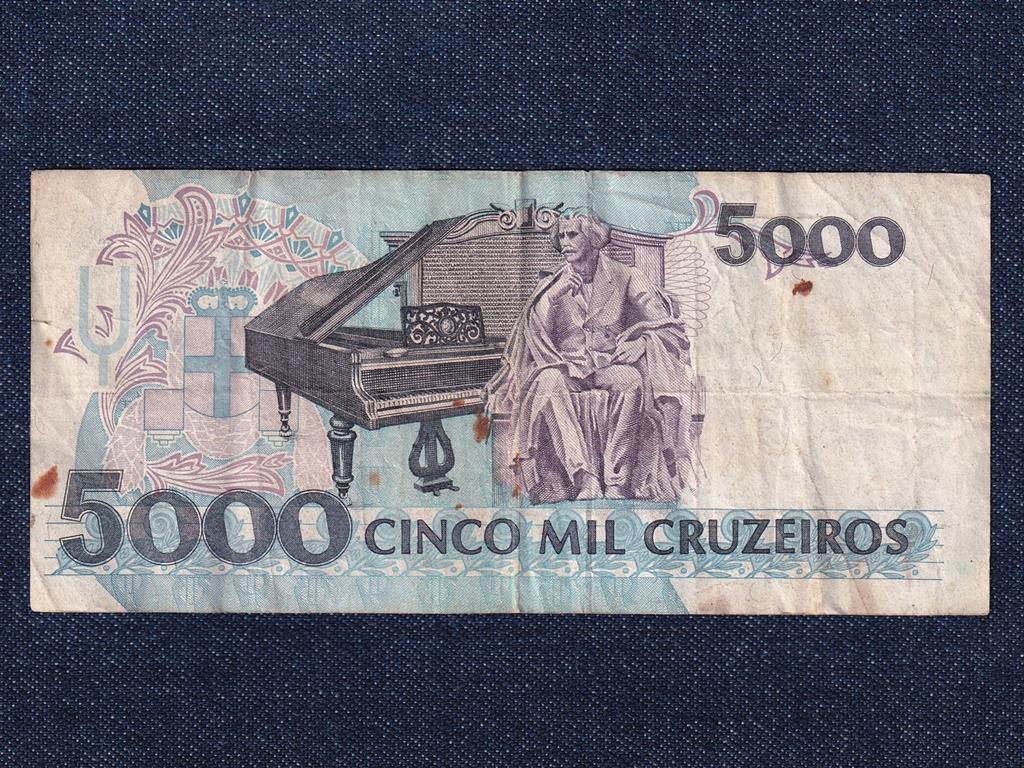 Brazília Brazil Szövetségi Köztársaság (1967-0) 5000 Cruzeiro bankjegy