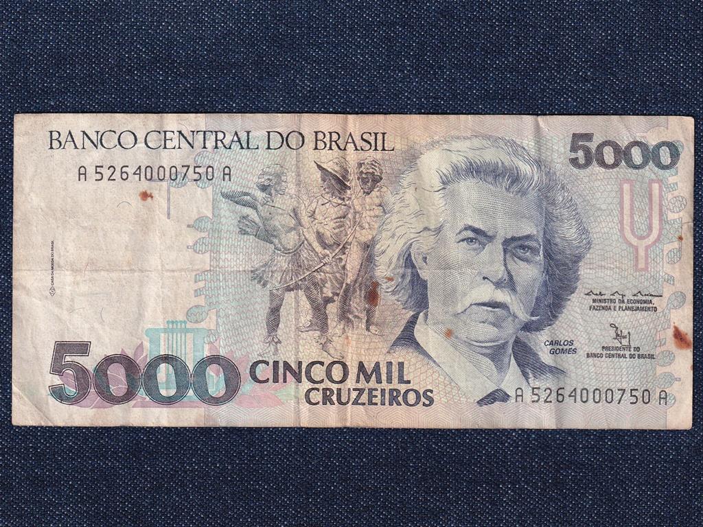 Brazília Brazil Szövetségi Köztársaság (1967-0) 5000 Cruzeiro bankjegy