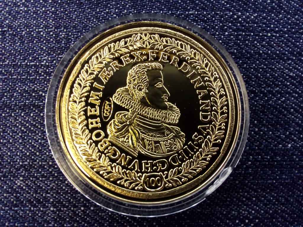 Történelmi aranypénzek utánveretben III. Ferdinánd 100 dukát, 1629