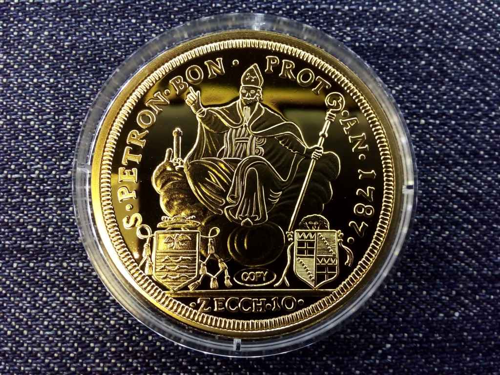 Történelmi aranypénzek utánveretben VI. Pius 10 zecchini, 1787