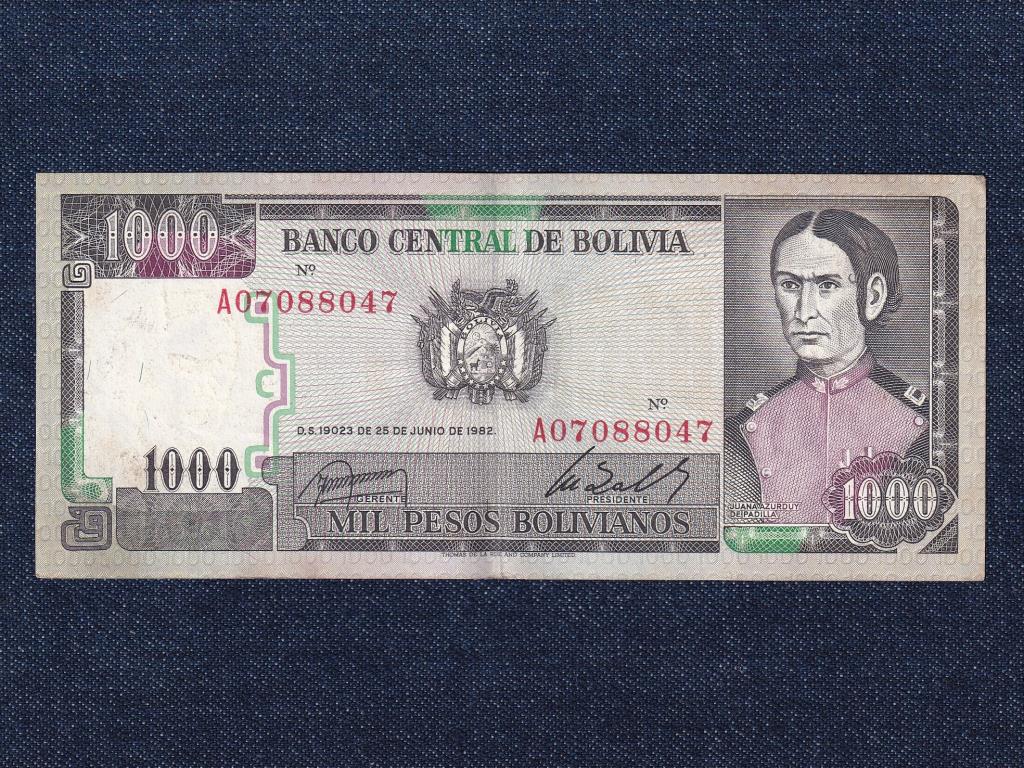 Bolívia Köztársaság (1825-2009) 1000 Pezó bankjegy