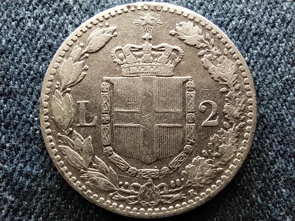 Olaszország I. Umbertó (1878-1900) .835 ezüst 2 Líra