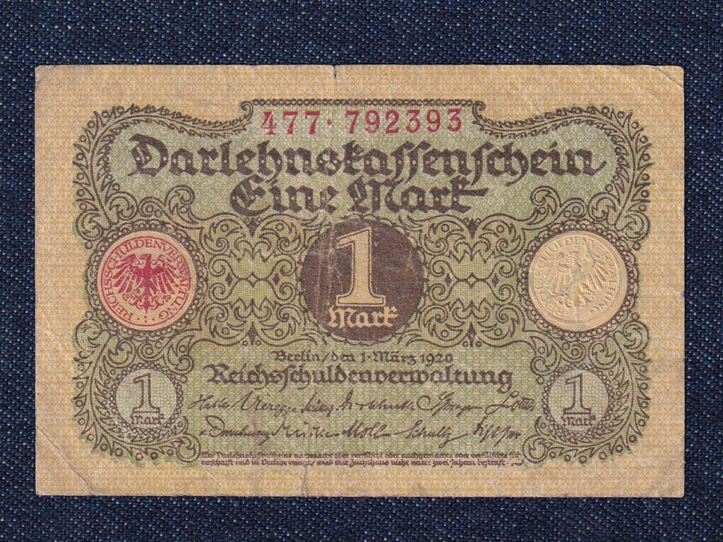 Németország Weimari Köztársaság (1919-1933) 1 Márka bankjegy