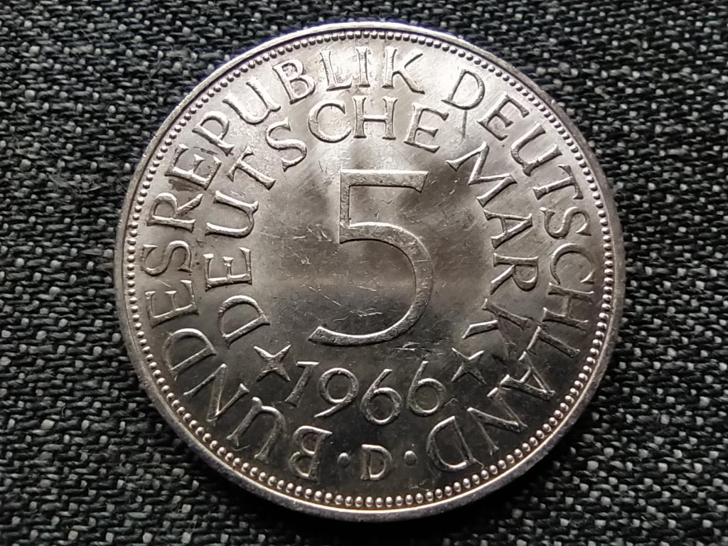Németország NSZK (1949-1990) .625 ezüst 5 Márka