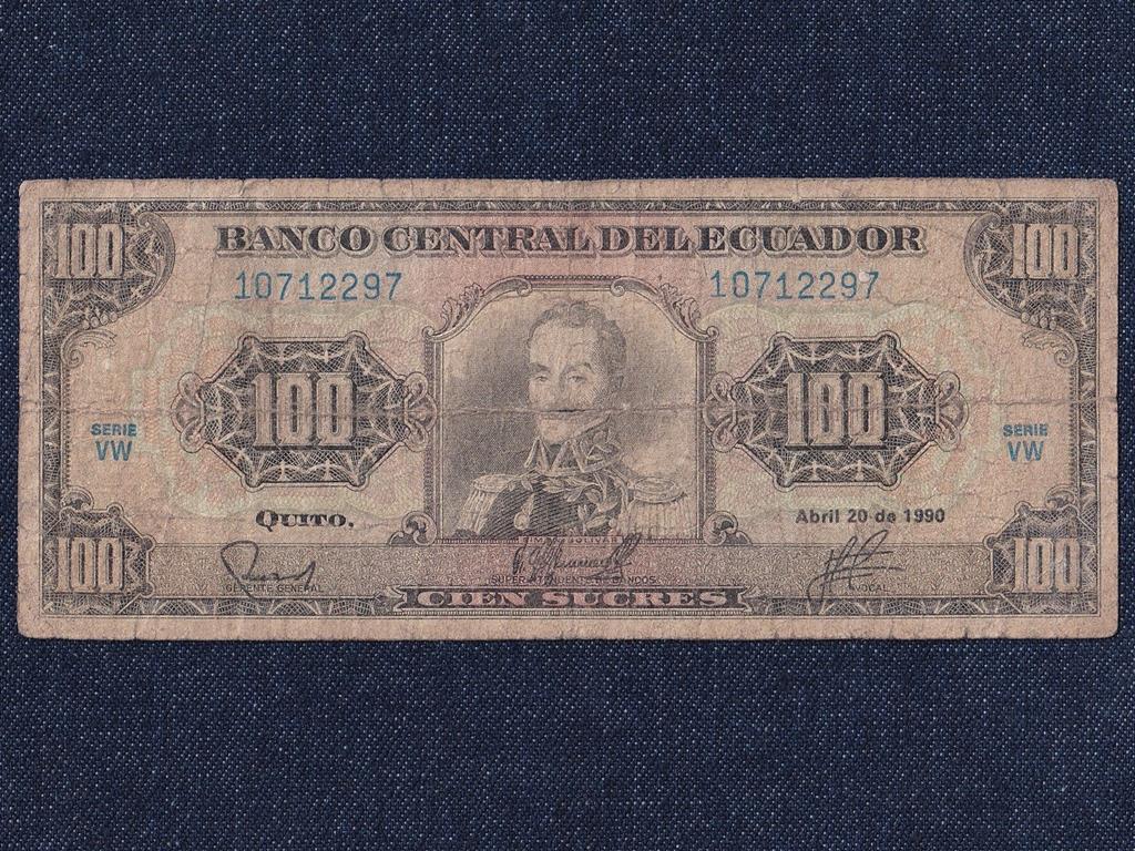 Ecuador Köztársaság (1830-0) 100 Sucre bankjegy