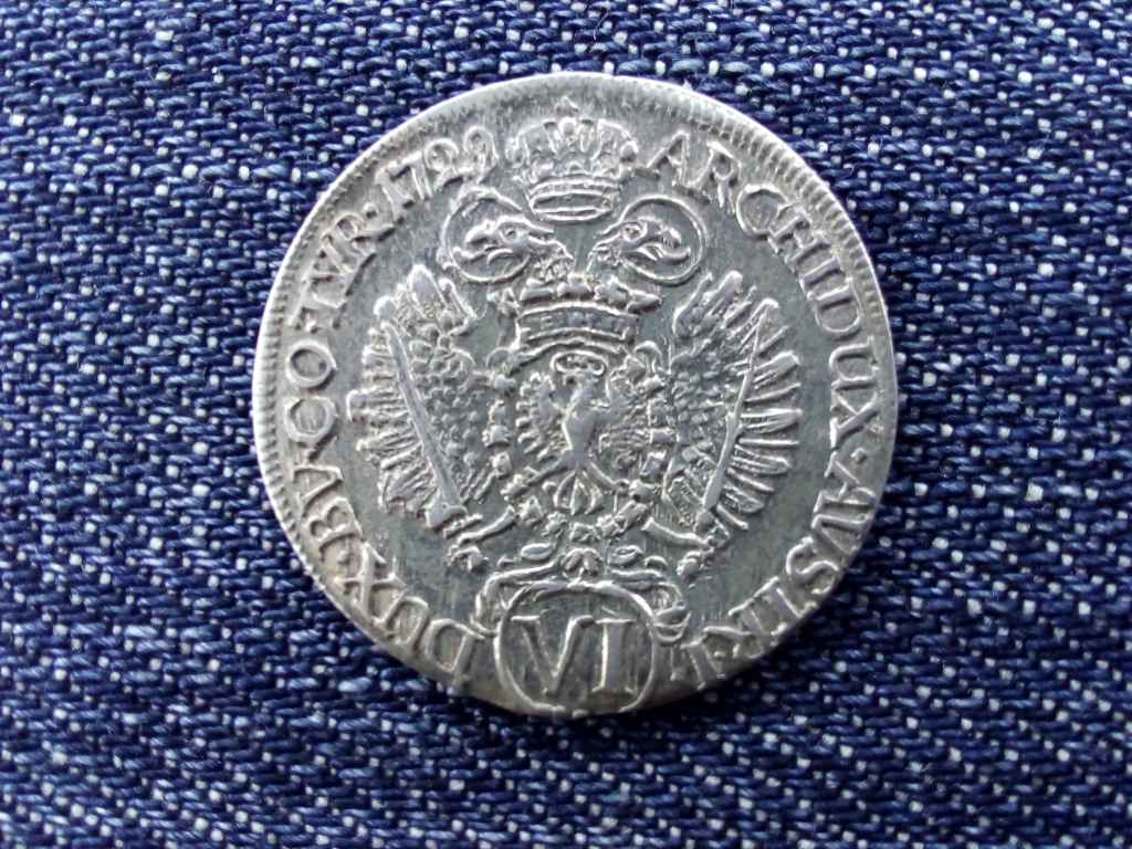 Német-Római Birodalom Karl VI. császár (1711-1740) ezüst 6 krajcár