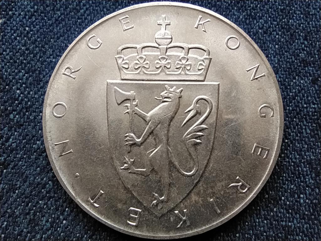Norvégia V. Olav .900 ezüst 10 Korona