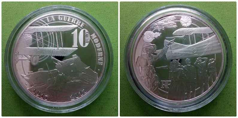 Franciaország Nagy háborúk .900 ezüst 10 Euro
