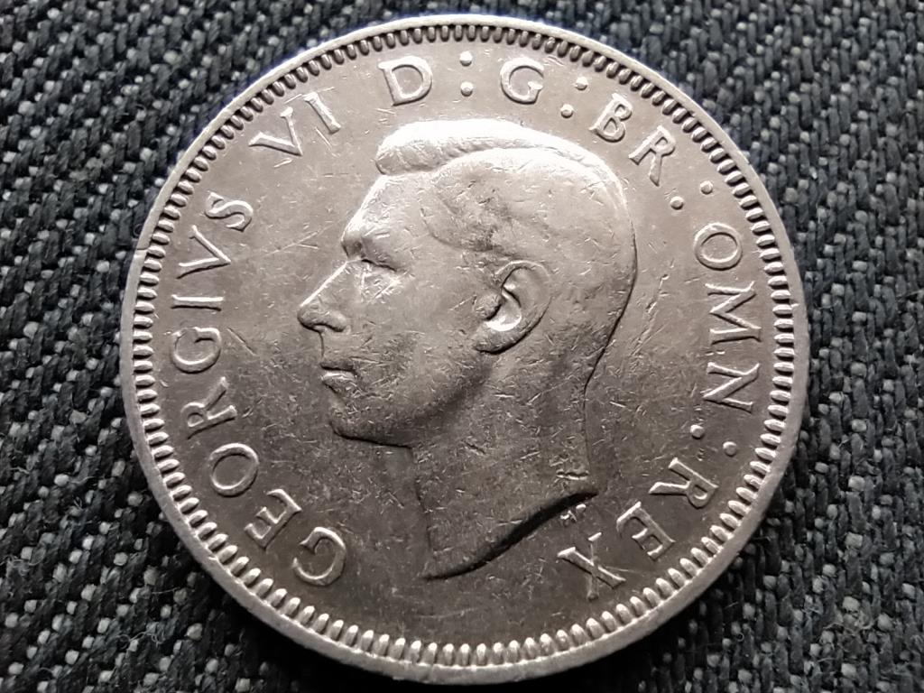 Anglia VI. György (1936-1952) skót címer .500 ezüst 1 Shilling