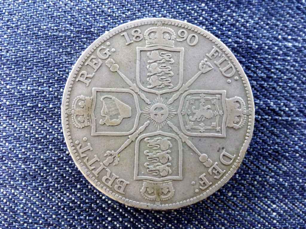 Anglia Viktória (1837-1901) .925 ezüst 2 Florin