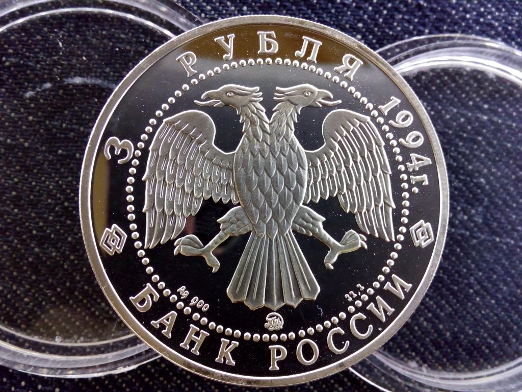 Oroszország Coboly .900 ezüst 3 Rubel
