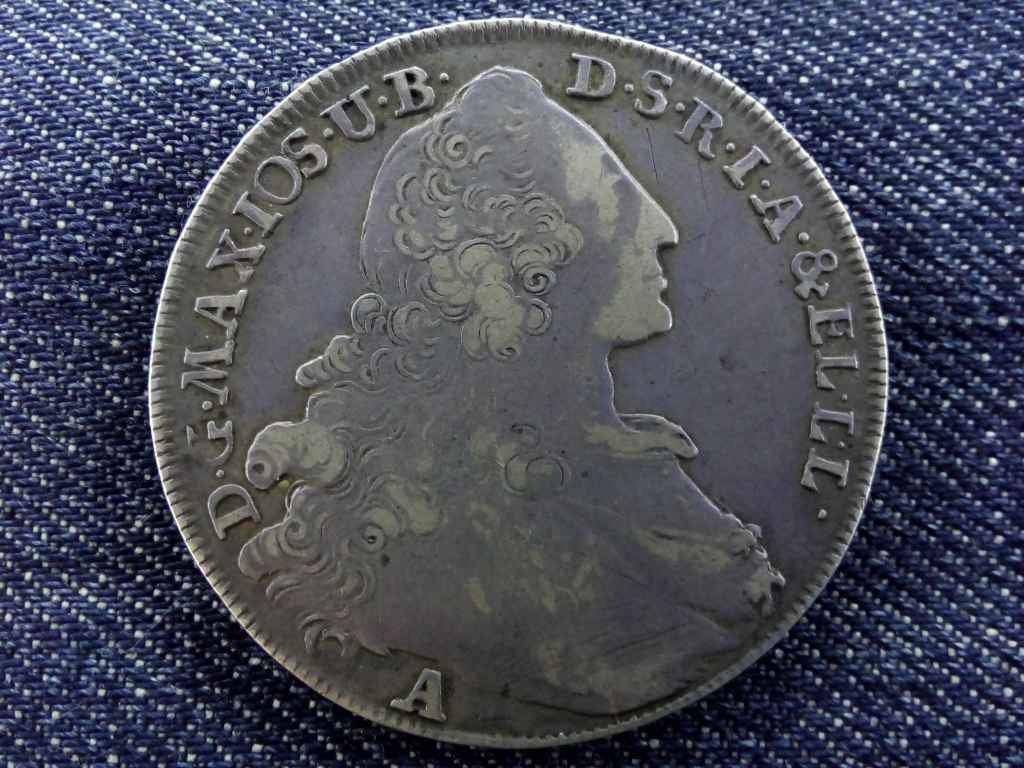Német Államok Bajorország III. Miksa (1745-1777) .833 ezüst 1 tallér