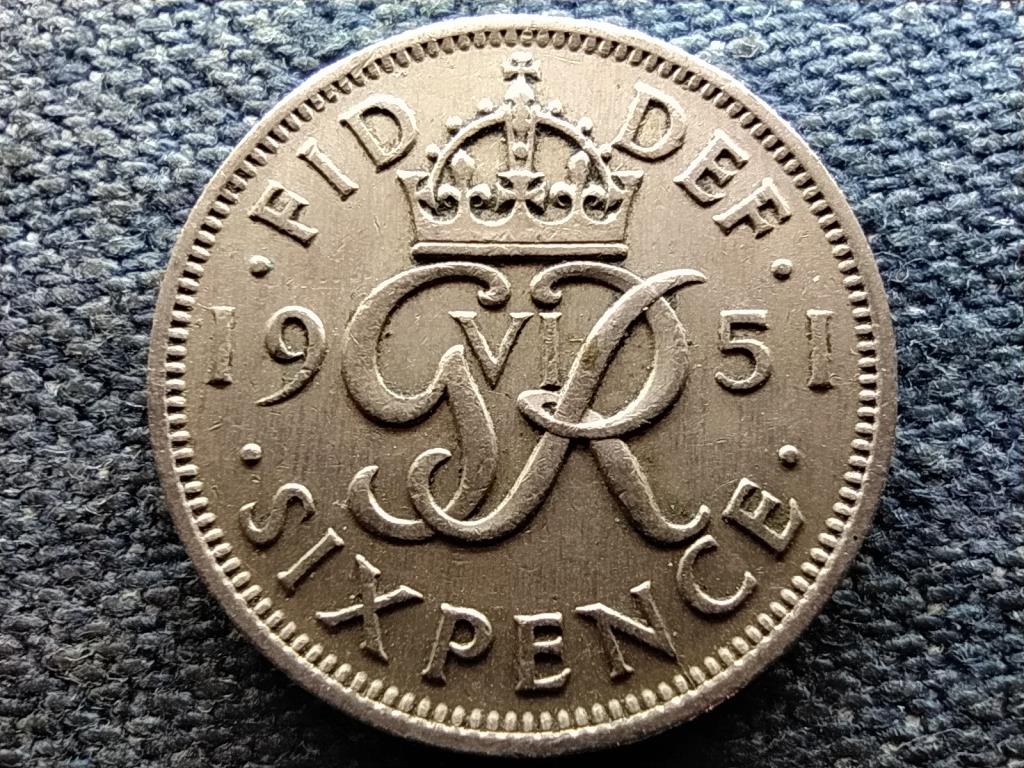 Anglia VI. György (1936-1952) 6 Penny