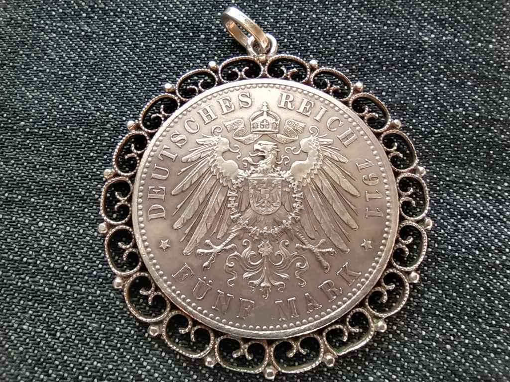 Német Államok Bajorország Lipót (1821-1912) .900 ezüst 5 márka
