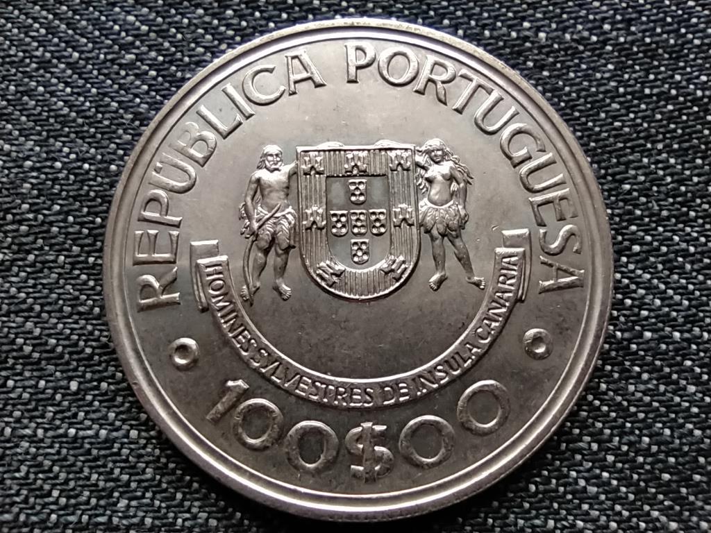 Portugália Kanári-szigetek .925 ezüst 100 Escudo