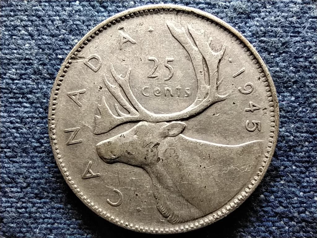 Kanada VI. György .800 ezüst 25 Cent