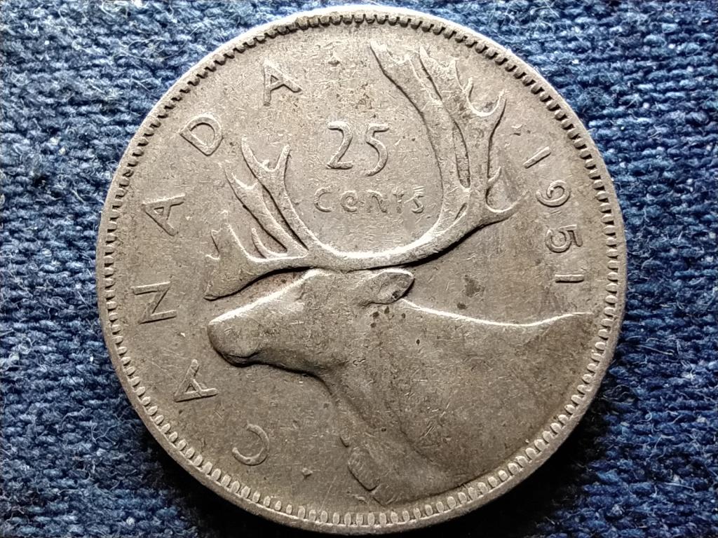Kanada VI. György .800 ezüst 25 Cent