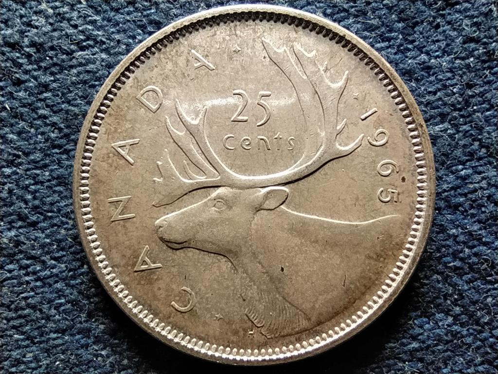 Kanada II. Erzsébet .800 ezüst 25 Cent