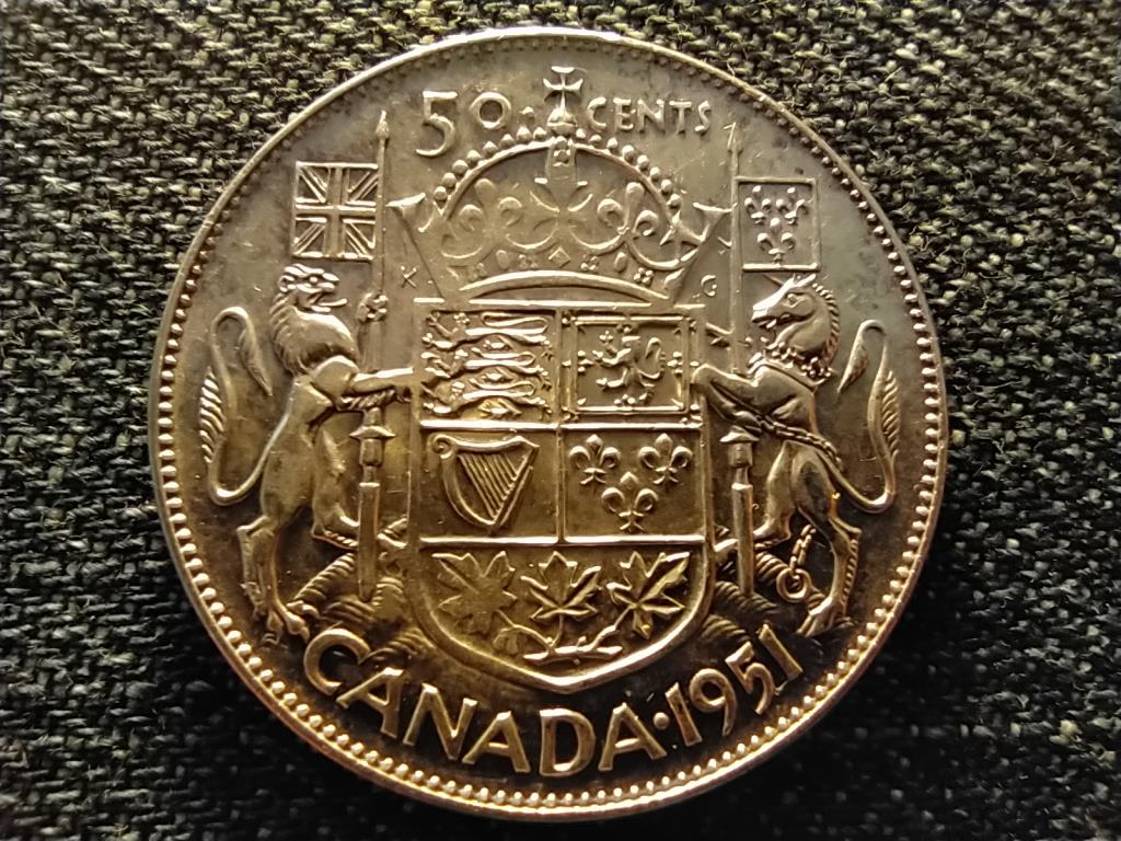 Kanada VI. György .800 ezüst 50 Cent