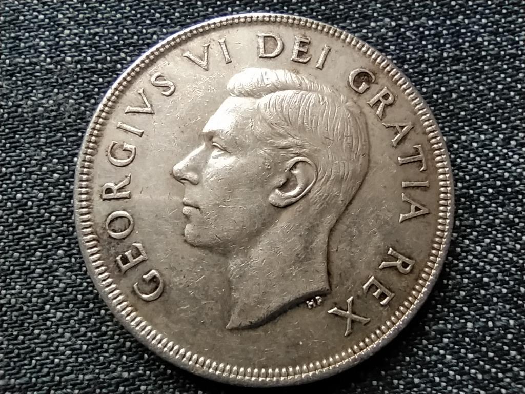 Kanada VI. György kenu .800 ezüst 1 Dollár