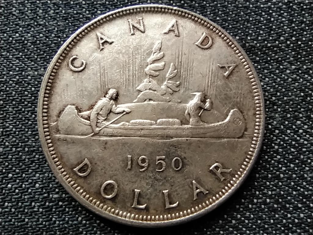 Kanada VI. György kenu .800 ezüst 1 Dollár