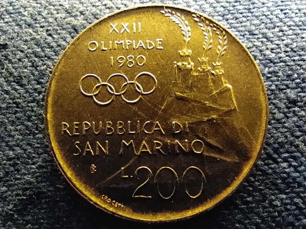 San Marino Nyári Olimpia 1980 Moszkva Bírkózás 200 Líra