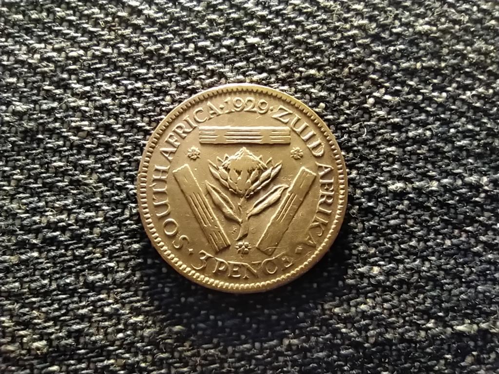 Dél-Afrikai Köztársaság V. György .800 ezüst 3 Pence