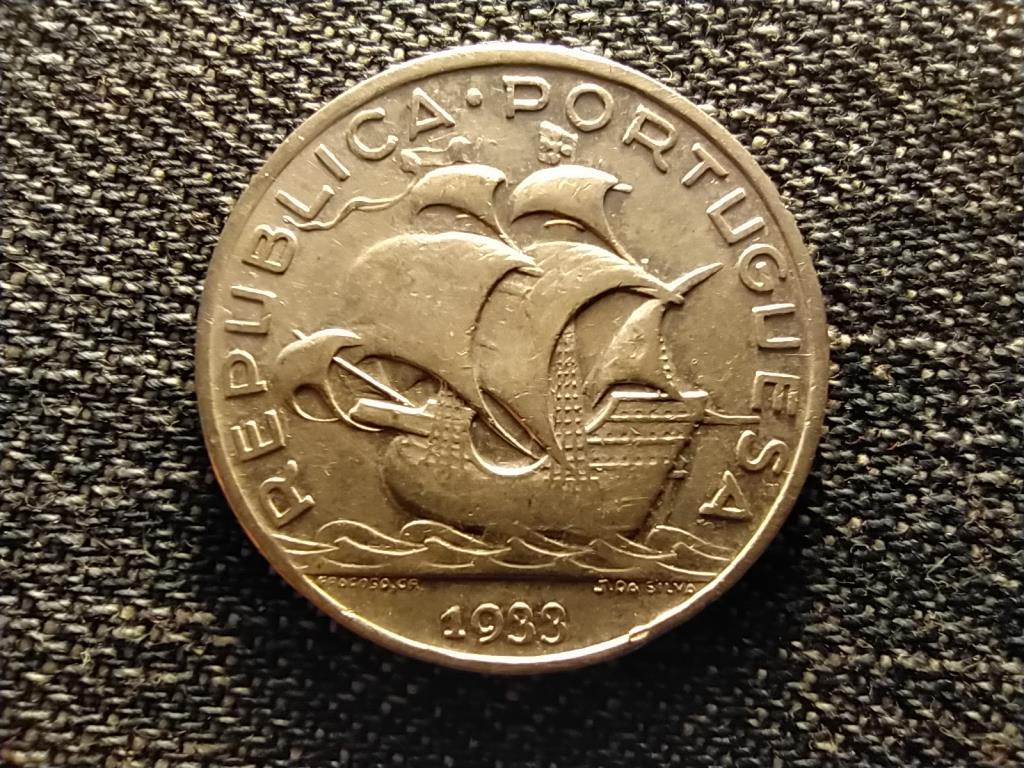 Portugália Második Köztársaság (1926-1974) .650 ezüst 5 Escudo