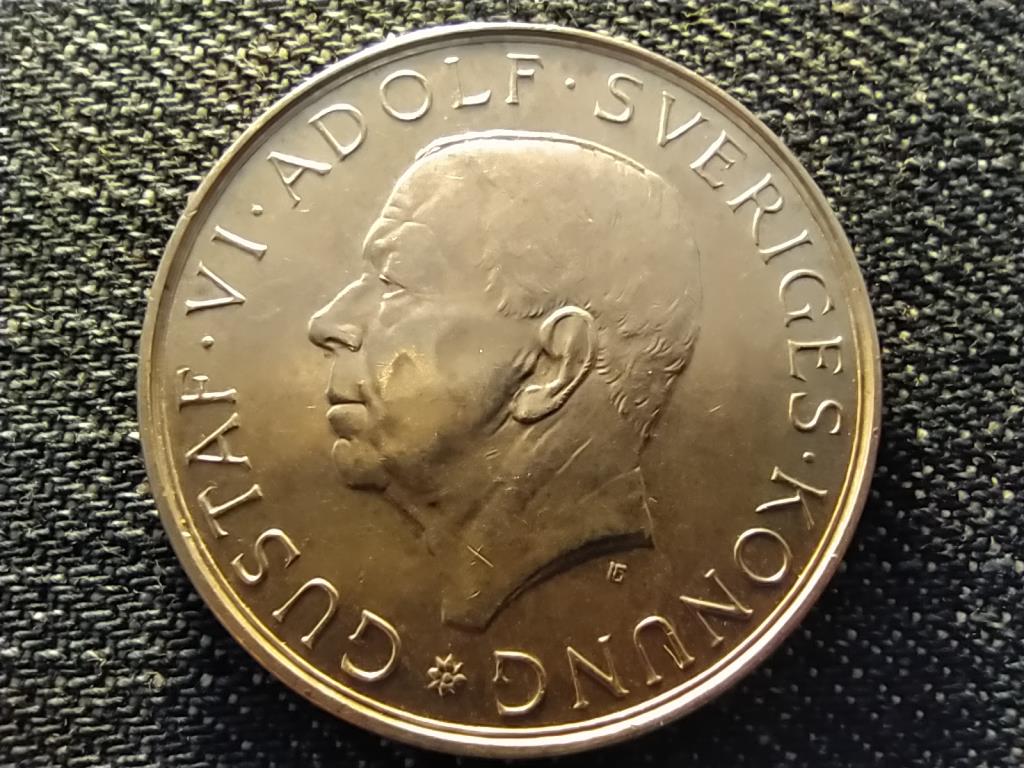 Svédország 90 éve született VI. Adolf Gusztáv .830 ezüst 10 Korona