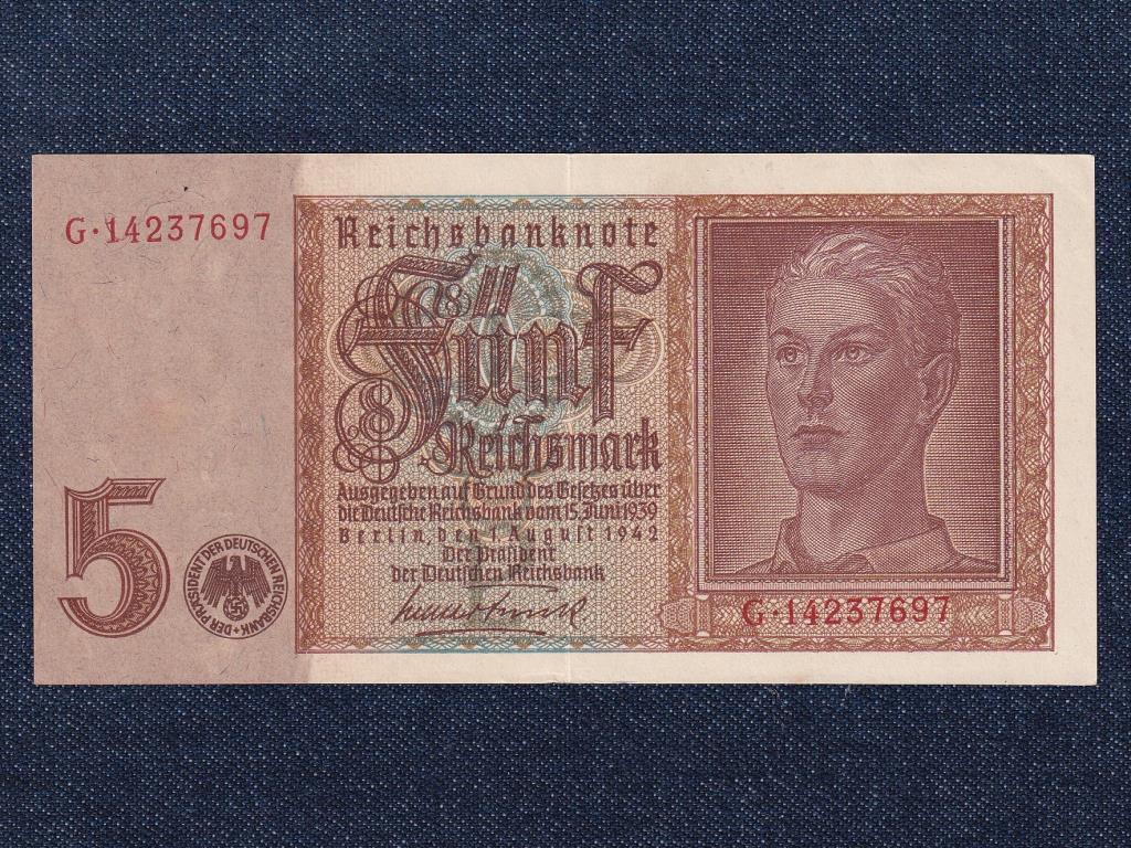 Németország Harmadik Birodalom (1933-1945) 5 birodalmi márka bankjegy