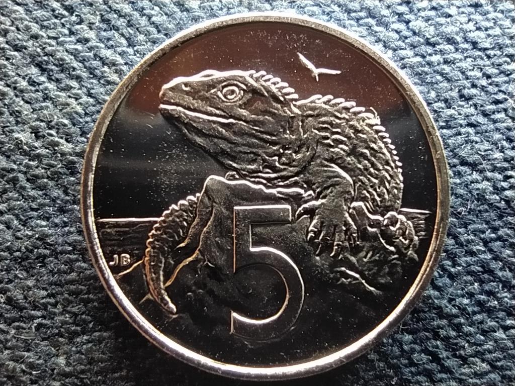Új-Zéland II. Erzsébet Hidasgyík 5 Cent