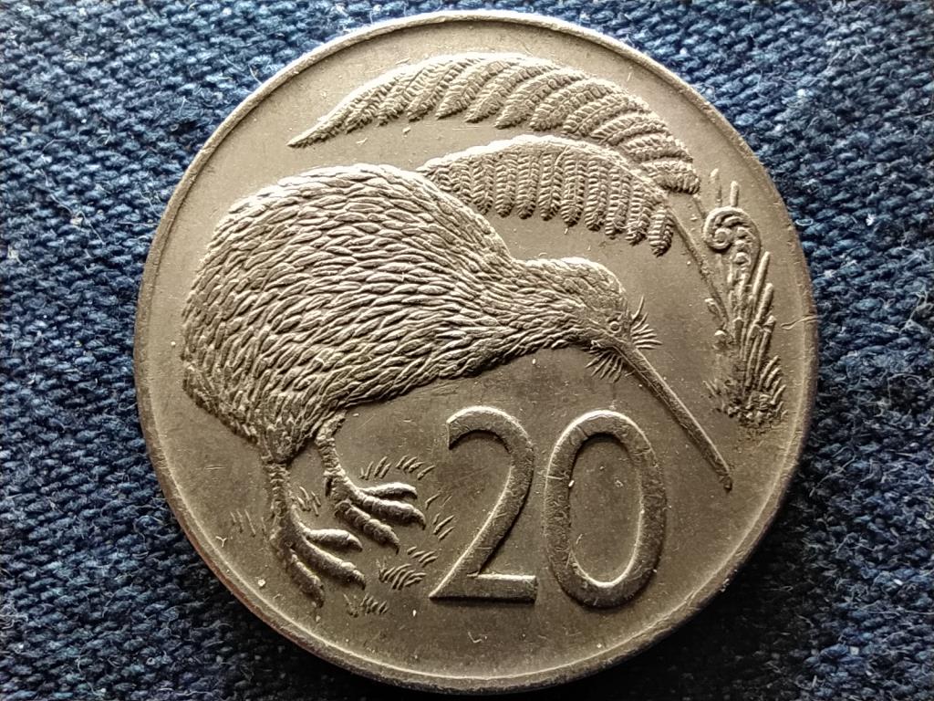 Új-Zéland II. Erzsébet kiwi 20 Cent
