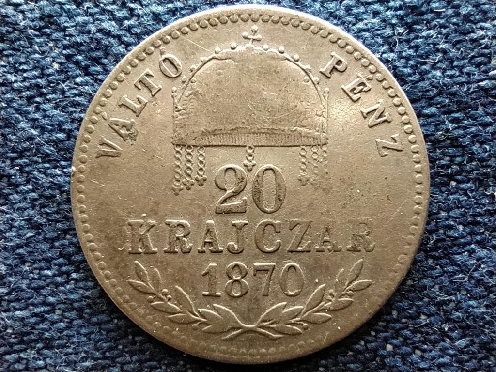 Osztrák-Magyar Forint .500 ezüst 20 Krajcár