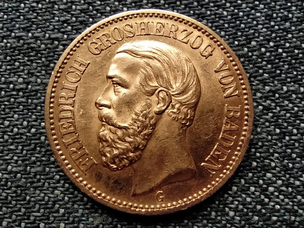 Németország Badeni Nagyhercegség I. Frigyes .900 arany 20 Márka 7,965g