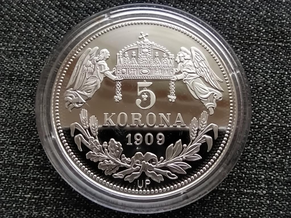 Királyi Koronák Utánveretben Rudolf 5 korona .999 ezüst