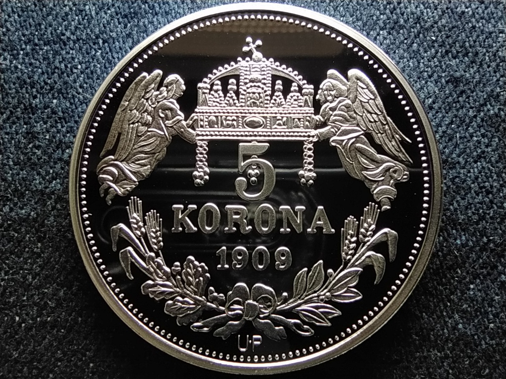 Királyi Koronák Utánveretben Albert 5 korona .999 ezüst