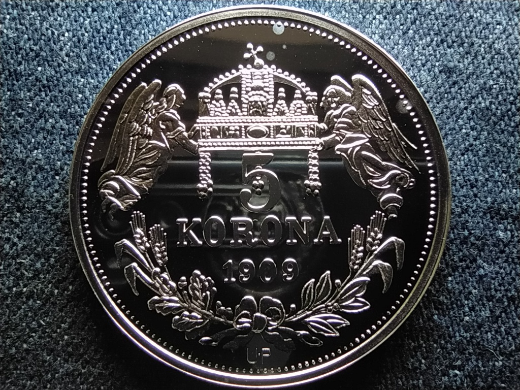 Királyi Koronák Utánveretben III. Béla 5 korona .999 ezüst