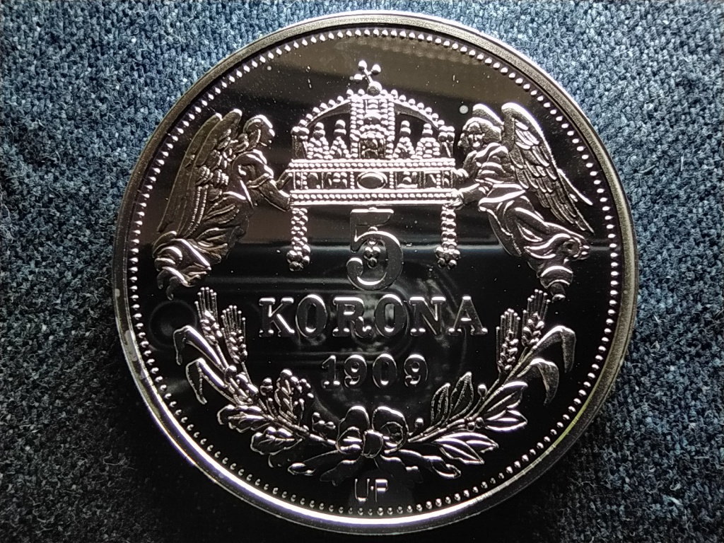 Királyi Koronák Utánveretben I. József 5 korona .999 ezüst