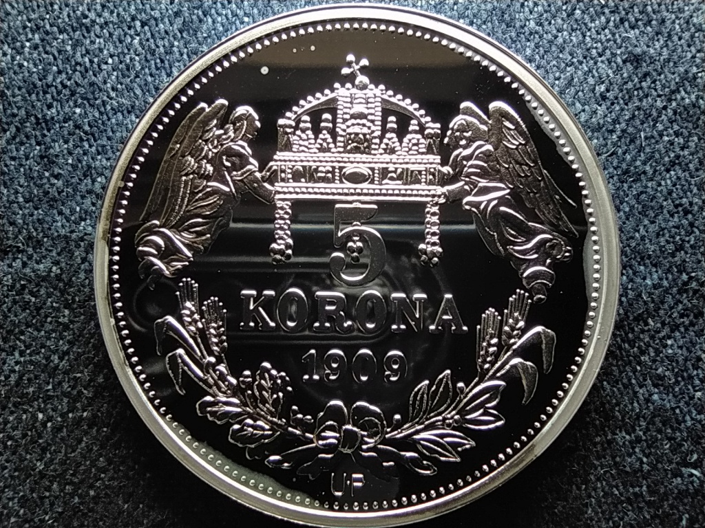 Királyi Koronák Utánveretben II. Mátyás 5 korona .999 ezüst