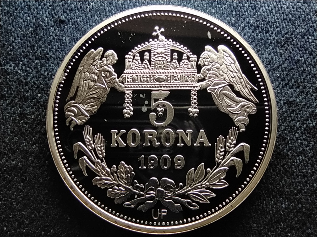 Királyi Koronák Utánveretben II. István 5 korona .999 ezüst