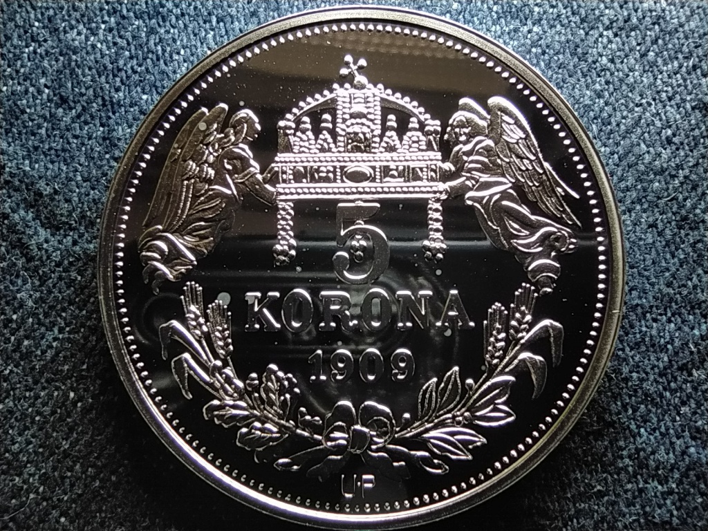 Királyi Koronák Utánveretben II. László 5 korona .999 ezüst